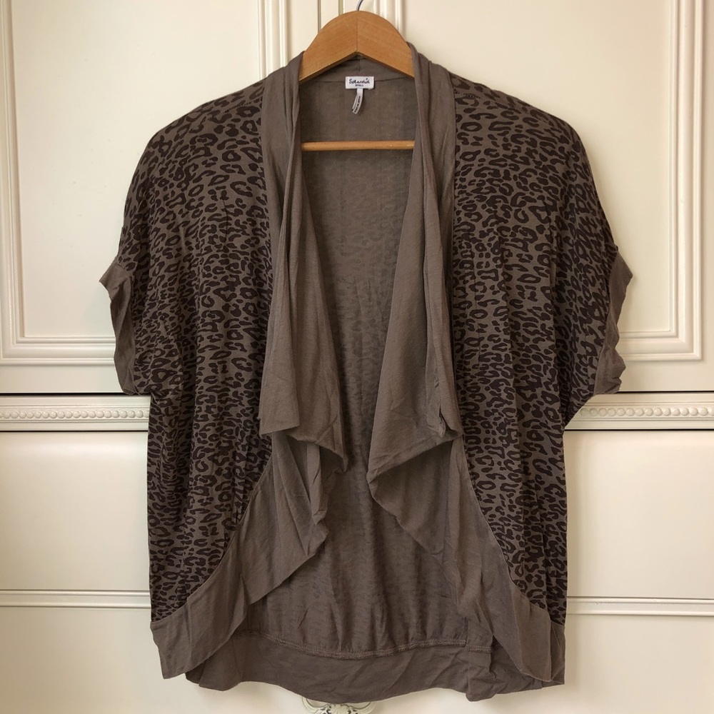 Splendid Short Sleeve Waterfall Cardigan
